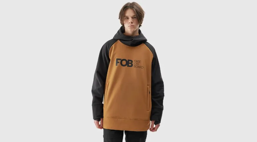 Męska bluza snowboardowa Softshell z membraną 5000 - beżowa