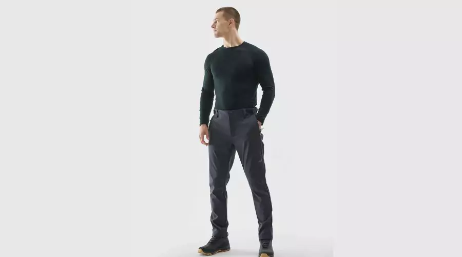 Męskie spodnie trekkingowe Softshell z membraną 5000 – czarne: wszechstronny wybór