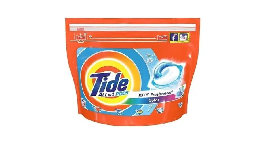 Tide All in 1 Pods Freshness Color laundry capsules with a hint of Lenor fragrance